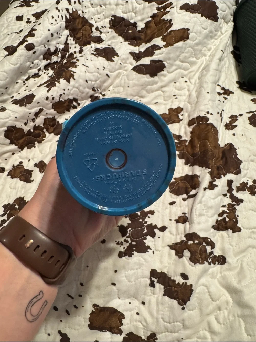 Starbucks Red, Teal and Blue Ombre Reusable Tumbler